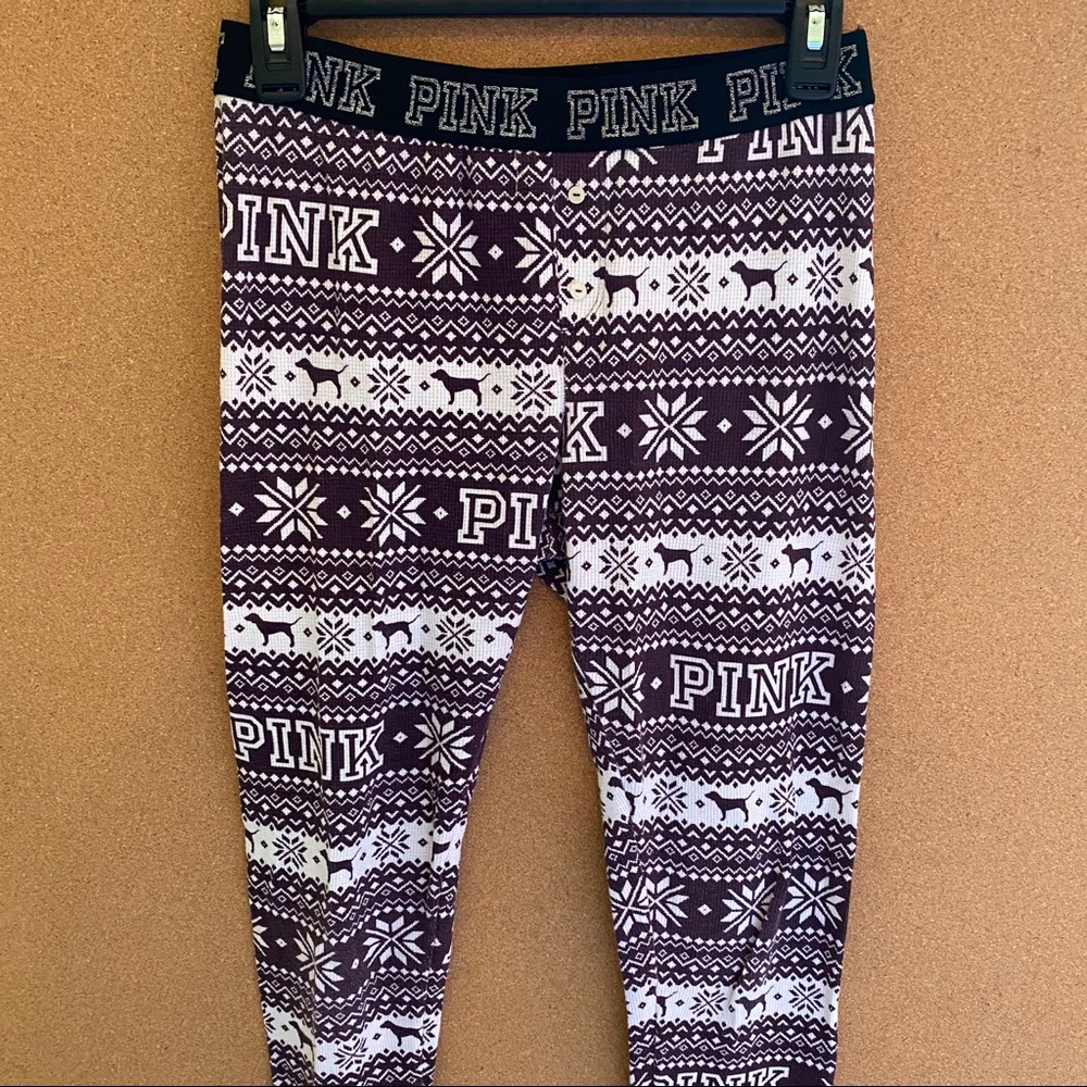 Pink Christmas Pajama Leggings